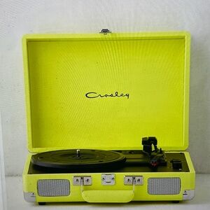 Crosley Cruiser Neon Yellow Portable Blue Tooth Record Player